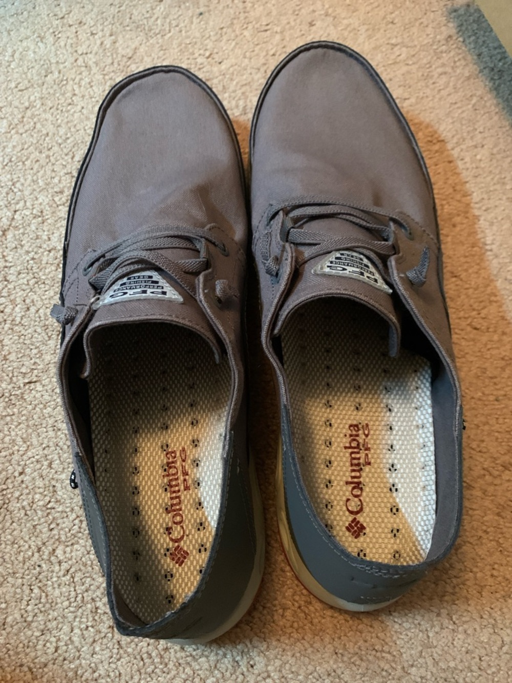 Columbia Men's Gray Canvas Lace-Up Slip-Ons